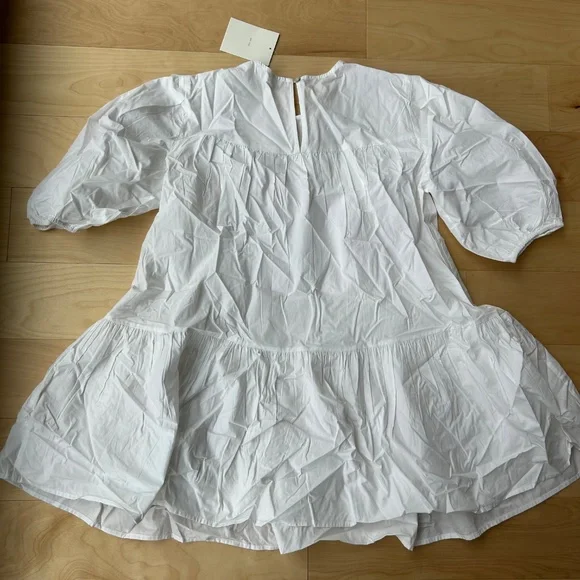 WHITE PUFFY DRESS - Picture 5 of 6